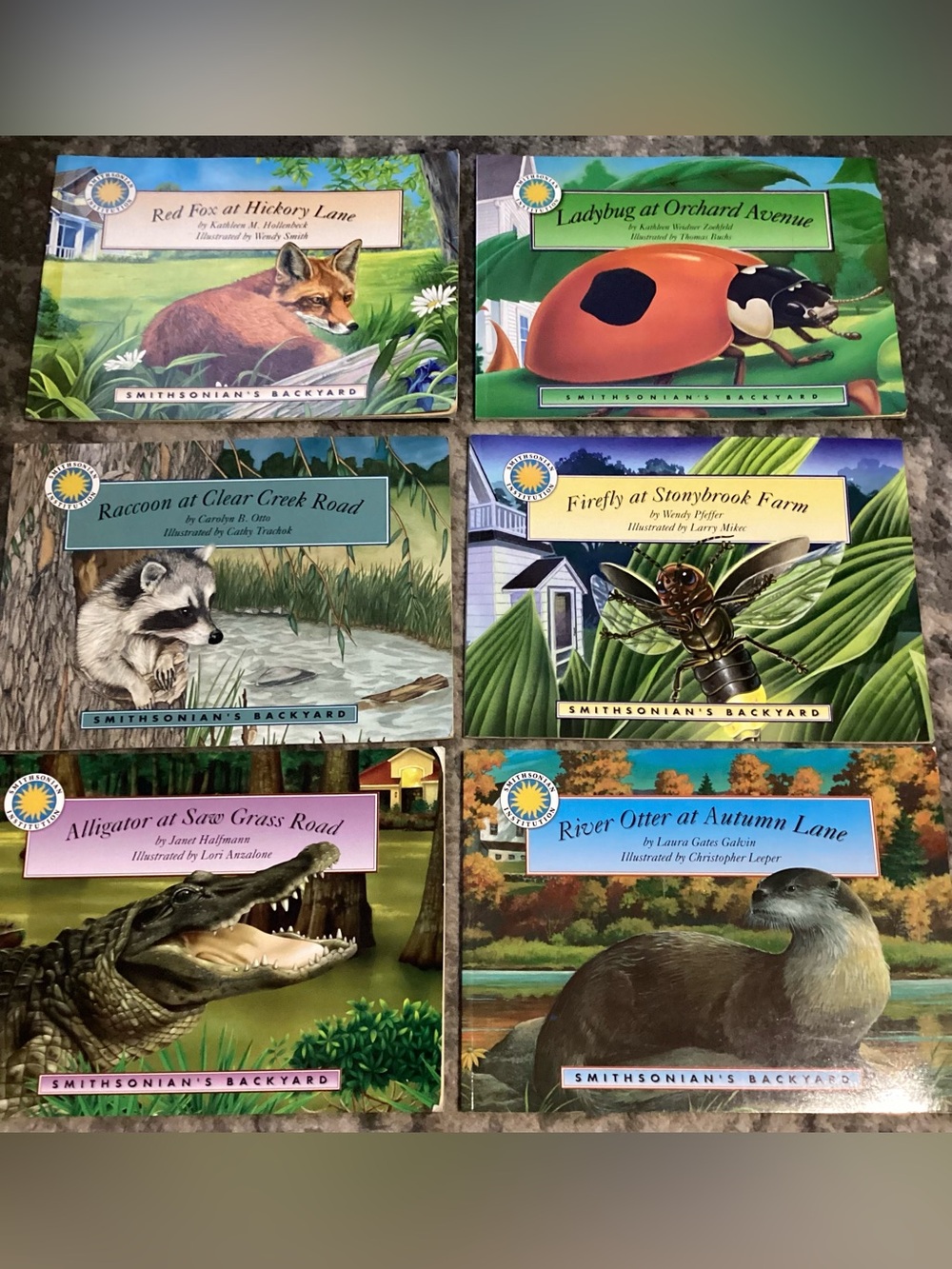 Vintage Smithsonian's Backyard Books Paperback Lot Of 6, Otter, Alligator Etc.